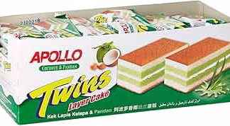 Apollo Layer Cake 18g x24s - Twin Pandan
