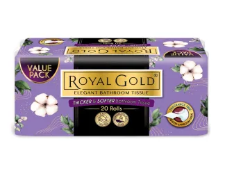ROYAL GOLD ELEGANT BATHROOM TISSUE 3 PLY 210 SHEETS X 20 ROLLS